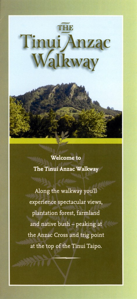 Tinui Anzac Walkway pamphlet